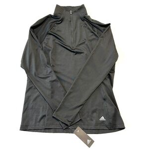 Adidas Ultimate 1/4 Zip Pullover Black Women's Size XL New With Tags